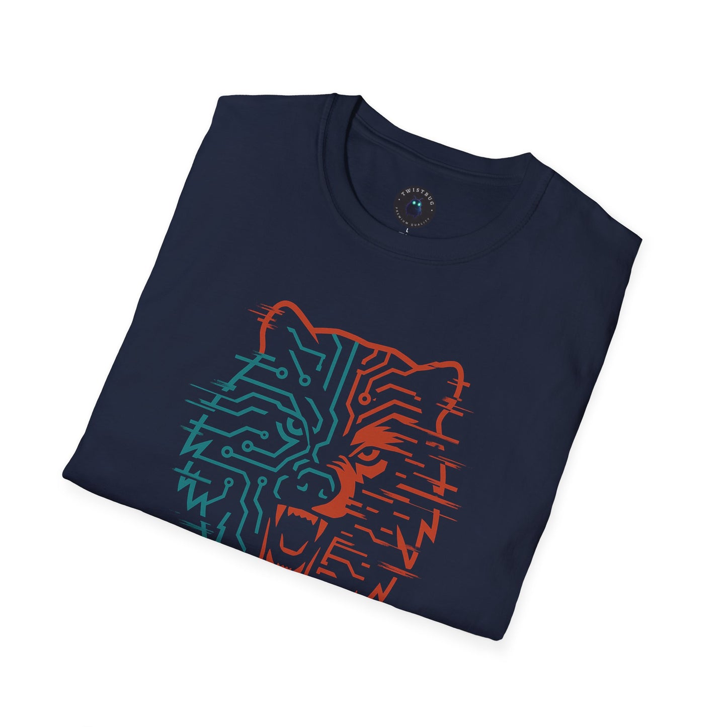 Cyber Wolf T-Shirt | Futuristic Tech Design