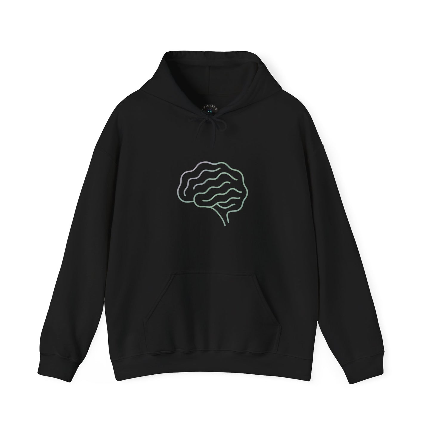 Neurodivergent Minimalist Hoodie – “Wired Differently” Soft-Line Brain Design
