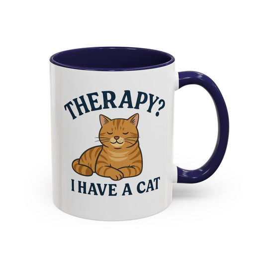 Therapy Cat Mug - Fun Accent Coffee Cup for Cat Lovers