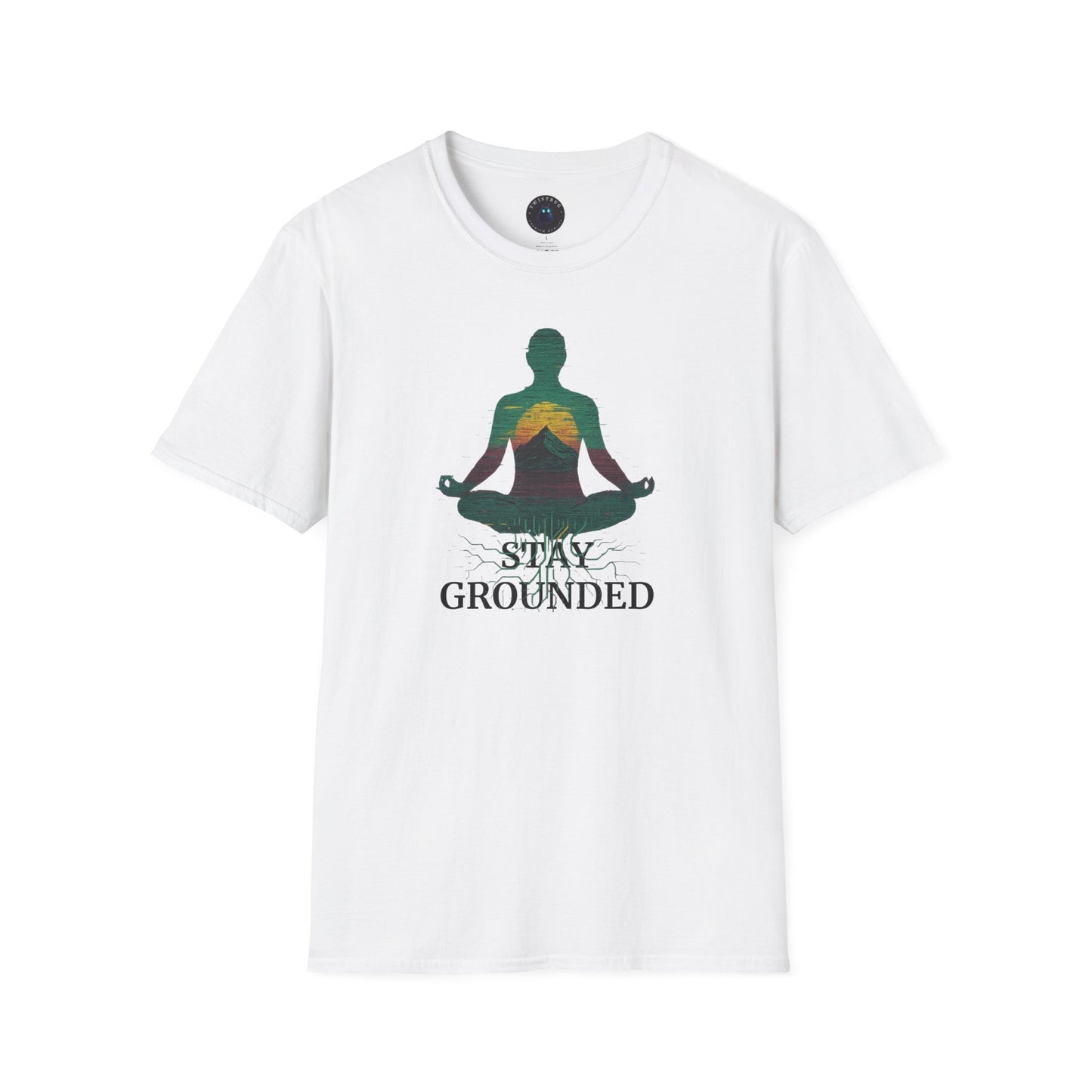 Stay Grounded T-Shirt – Meditative Roots Tech Graphic Tee