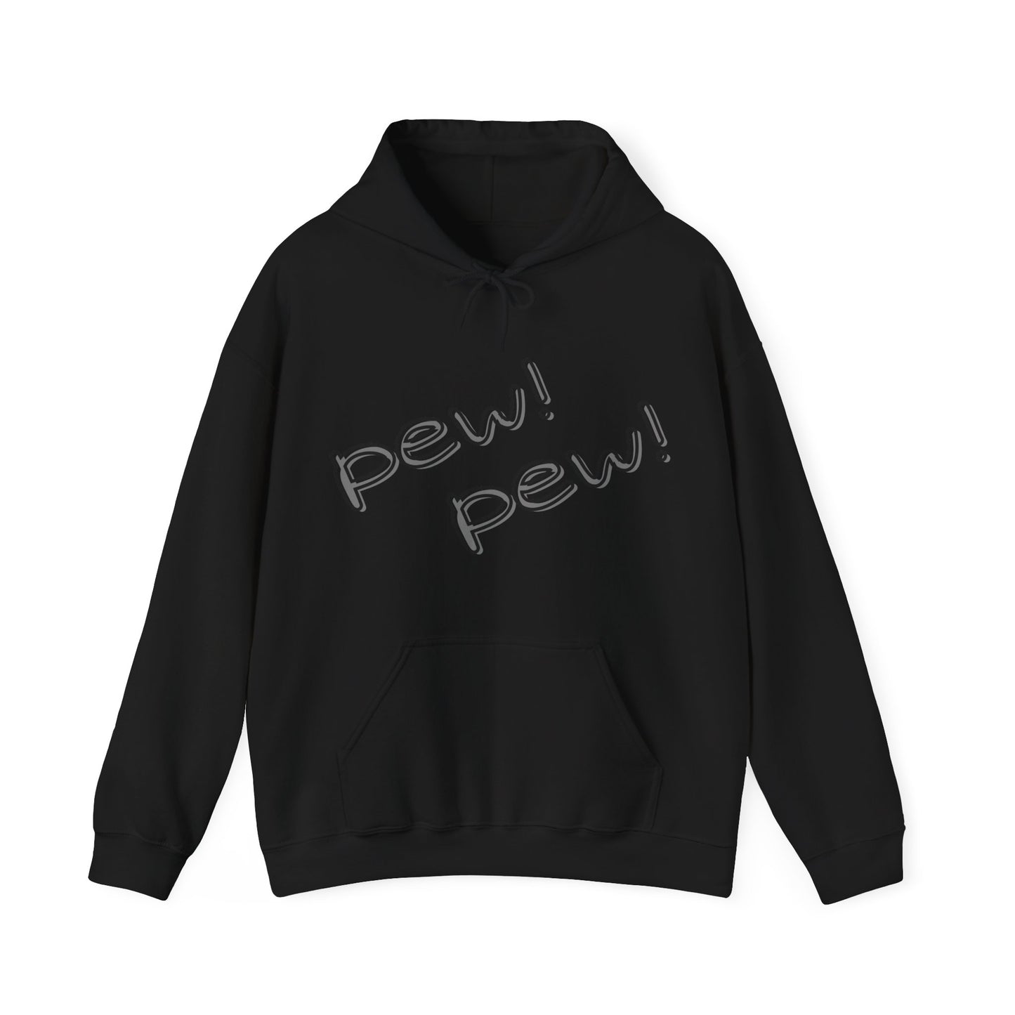 Unisex Hooded Sweatshirt - Funny Cat 'PEW PEW!' & 'FREEZE!' Design