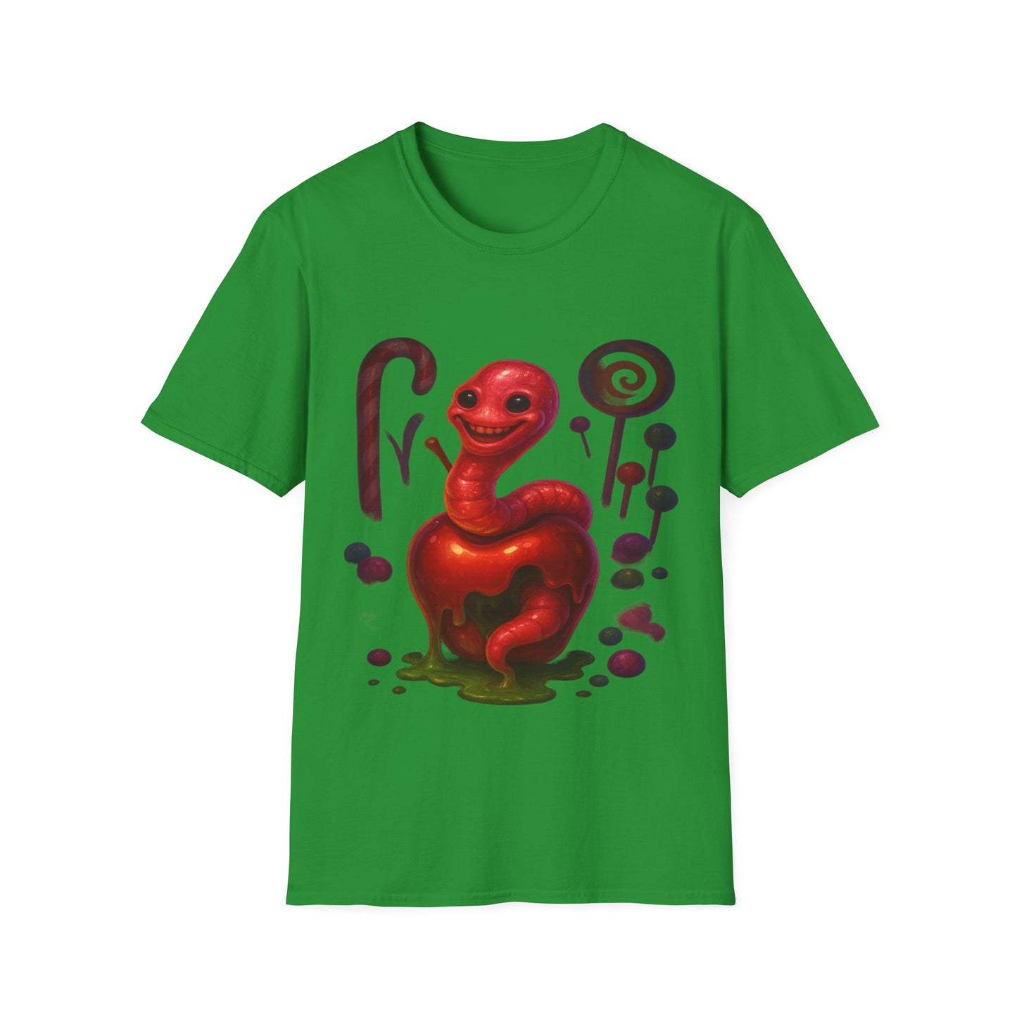 Whimsical Candy Monster Unisex Softstyle T-Shirt - Fun Graphic Tee Adults