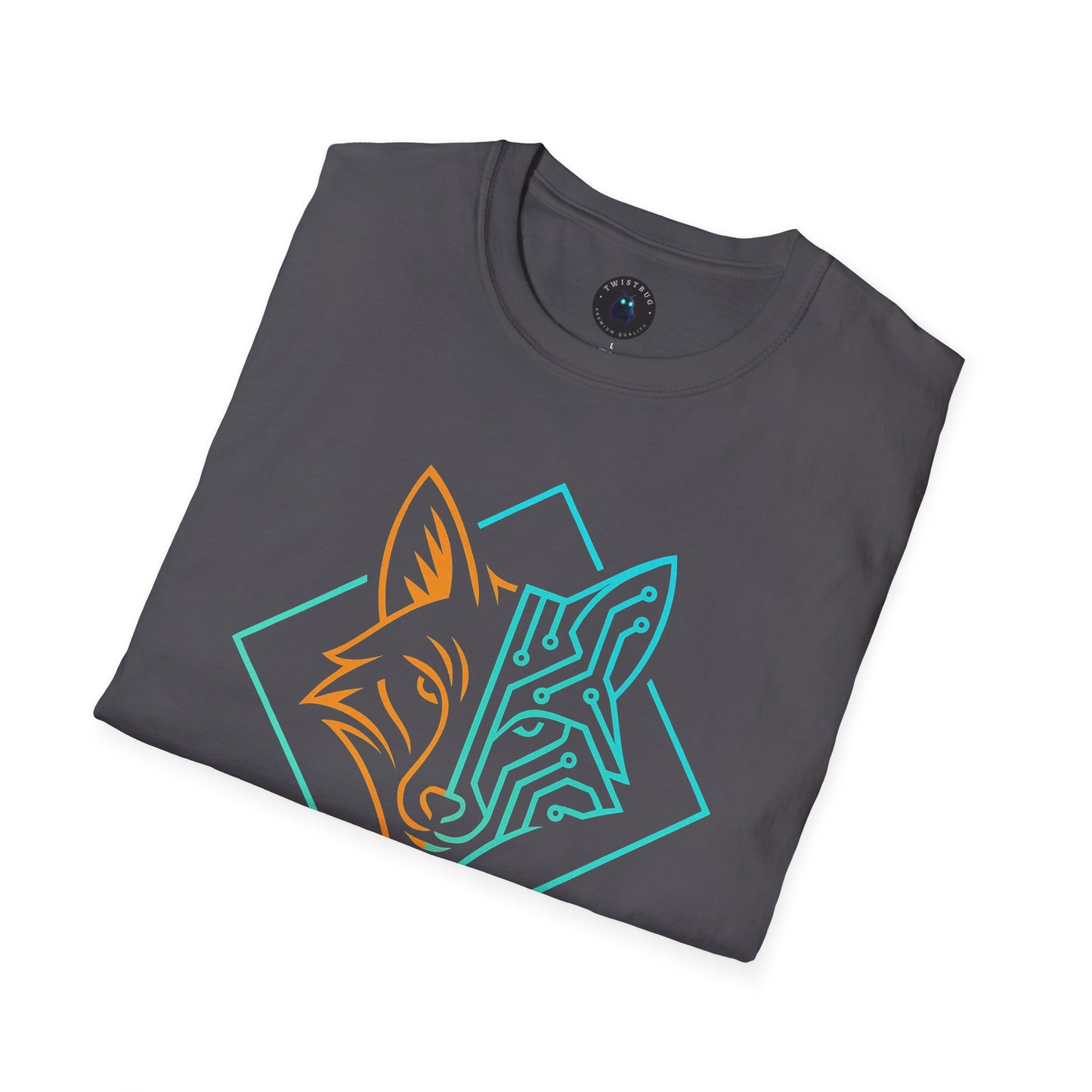 Cyber Fox Circuit T-Shirt – Futuristic Techwear Fox Graphic Tee
