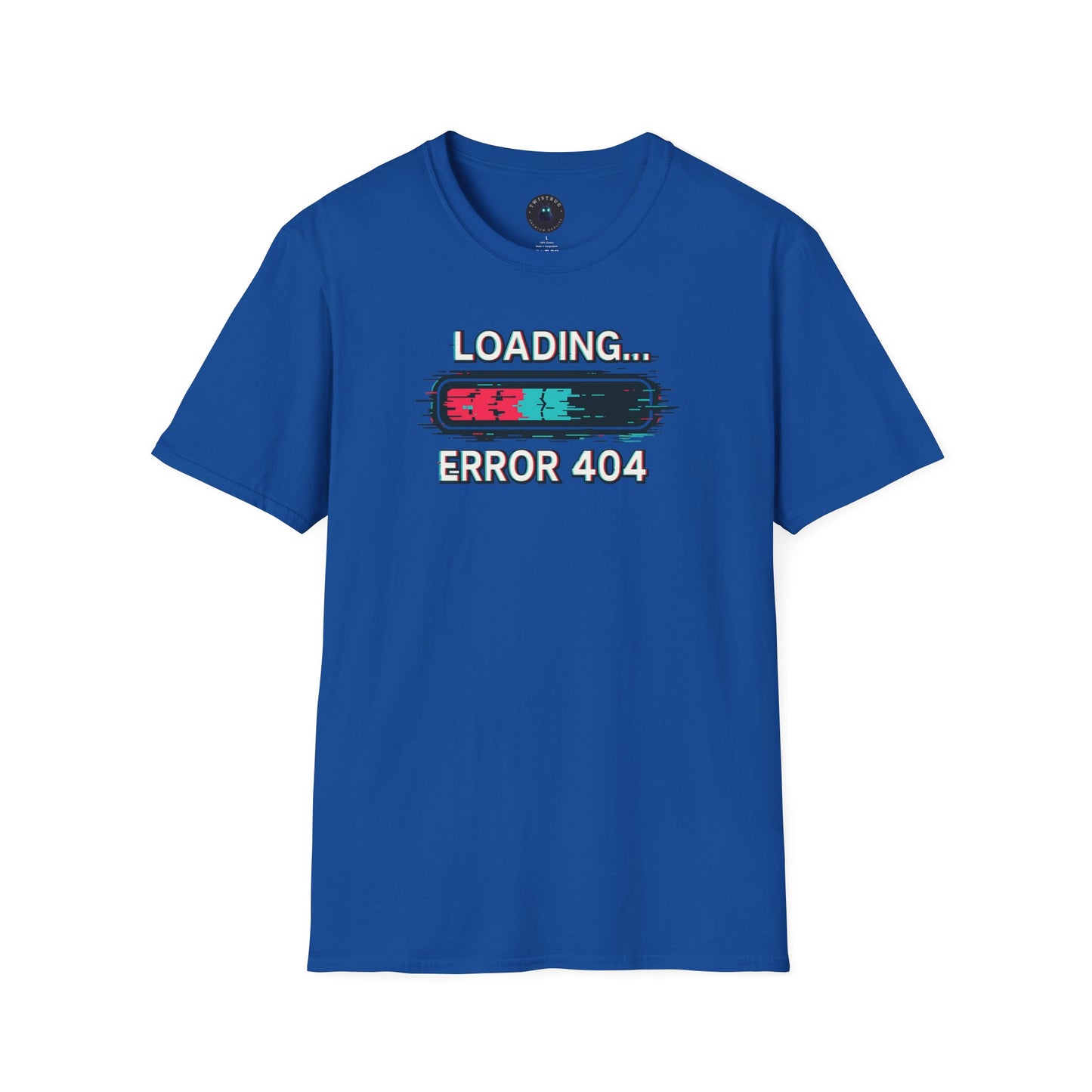 Loading… Error 404 T-Shirt – Glitch Progress Bar Meme Tee