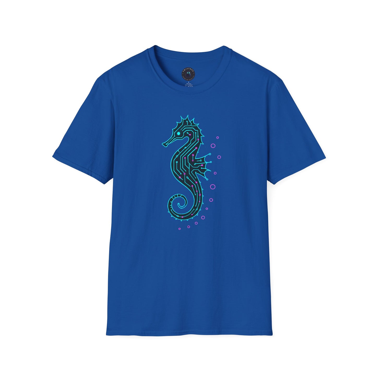 Cyber Seahorse T-Shirt | Futuristic Ocean Design