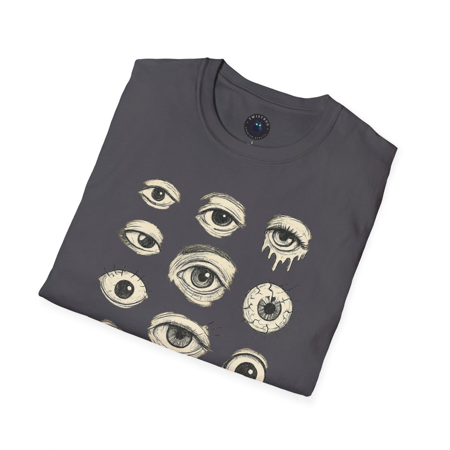 All Eyes Graphic T-Shirt – Surreal Horror Eyeball Sketch Tee