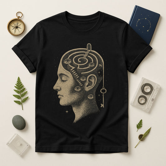 Inner Labyrinth T-shirt – Surreal Head Maze