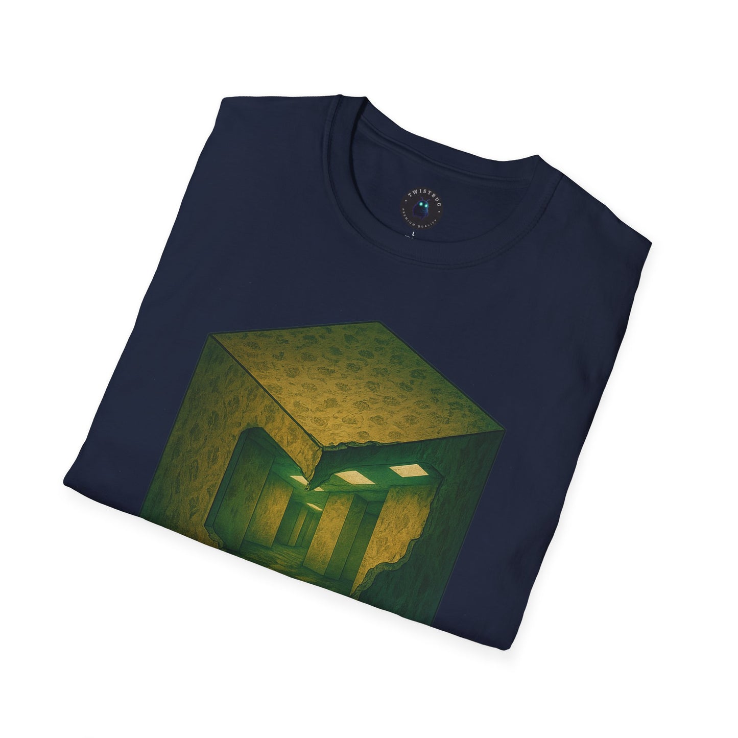 Liminal Cube T-Shirt – Backrooms Hallway Illusion Tee