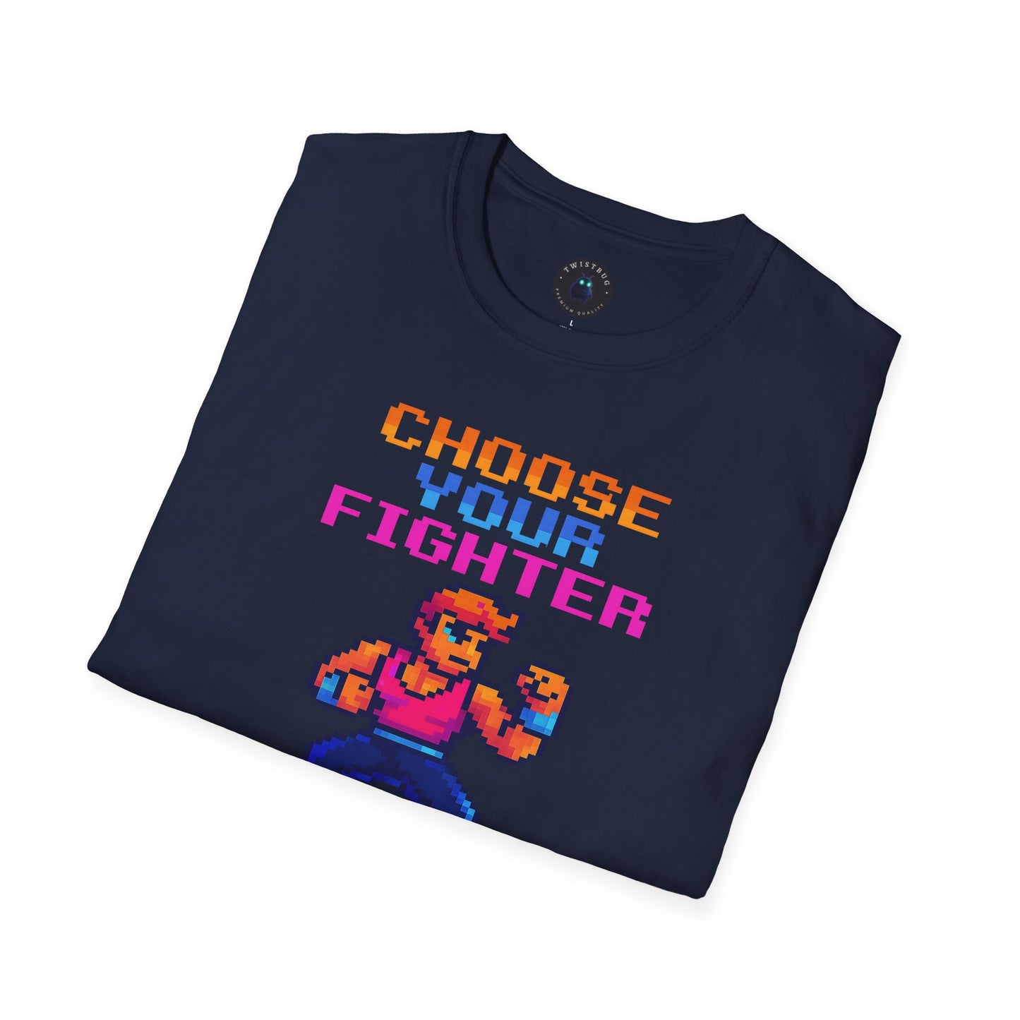 Choose Your Fighter Retro Pixel  Graphic Tee