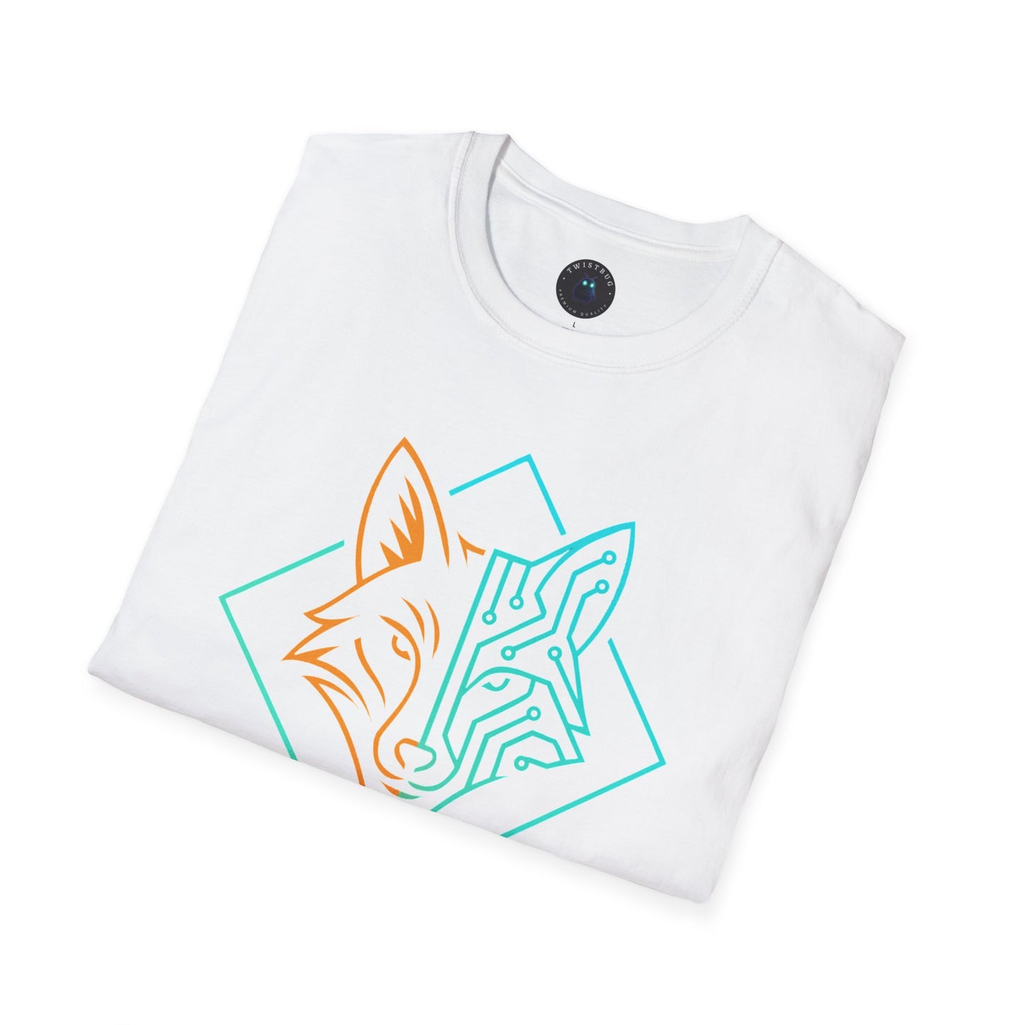 Cyber Fox Circuit T-Shirt – Futuristic Techwear Fox Graphic Tee
