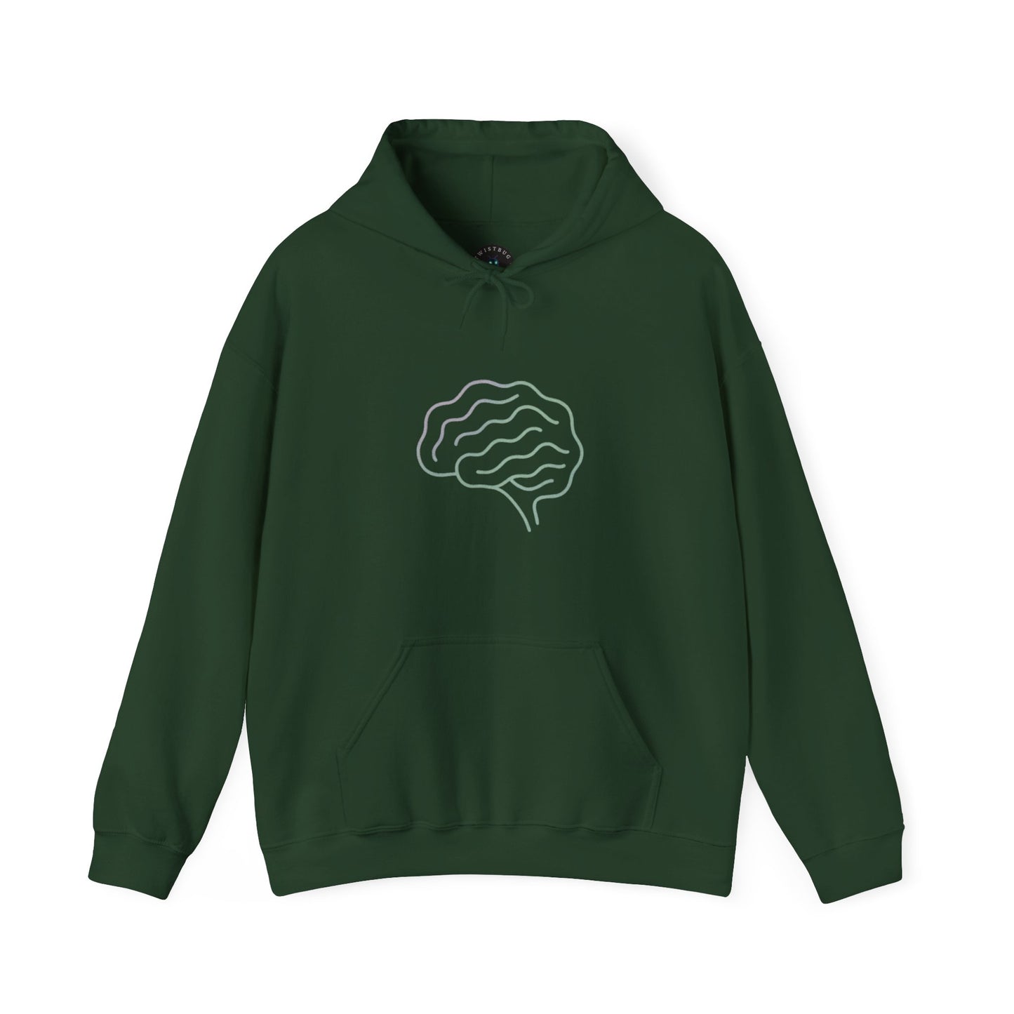 Neurodivergent Minimalist Hoodie – “Wired Differently” Soft-Line Brain Design