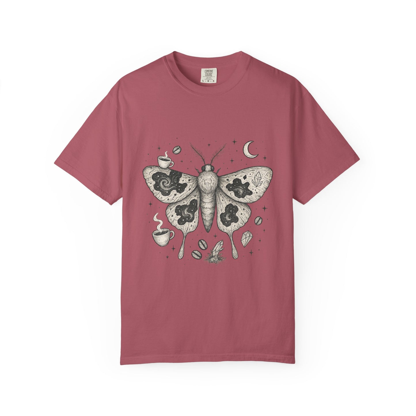 Caffeine Moth T-Shirt – Cosmic Moth Graphic Tee for Night Owls | Twistbug