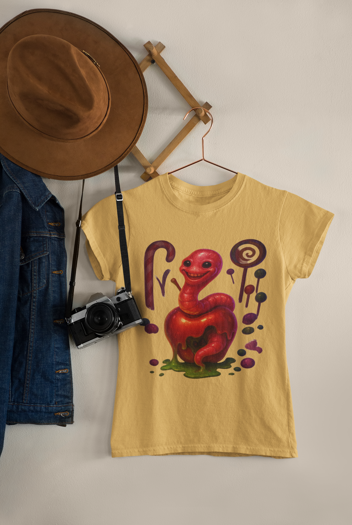 Whimsical Candy Monster Unisex Softstyle T-Shirt - Fun Graphic Tee Adults