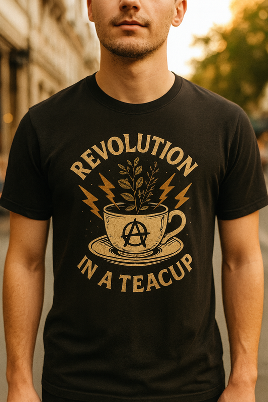 Revolution in a Teacup — Tea Cup Lightning Graphic T-Shirt | Twistbug