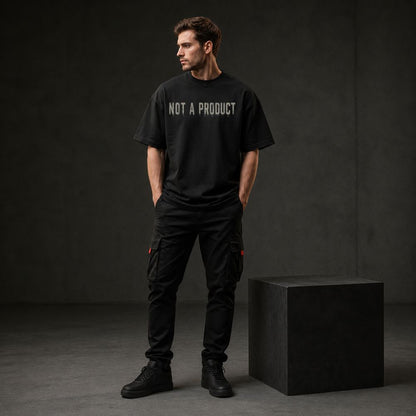 Not A Product — Barcode | Graphic Oversized Boxy Shirt
