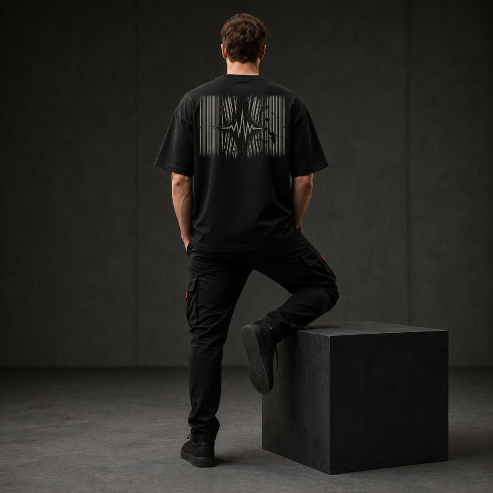 Not A Product — Barcode | Graphic Oversized Boxy Shirt
