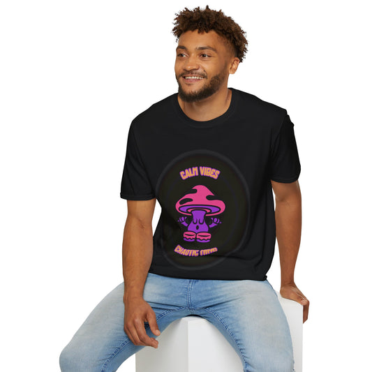 Calm Vibes Graphic Tee - Unisex Softstyle T-Shirt with 'Calm Vibes Chaotic Mind' Design