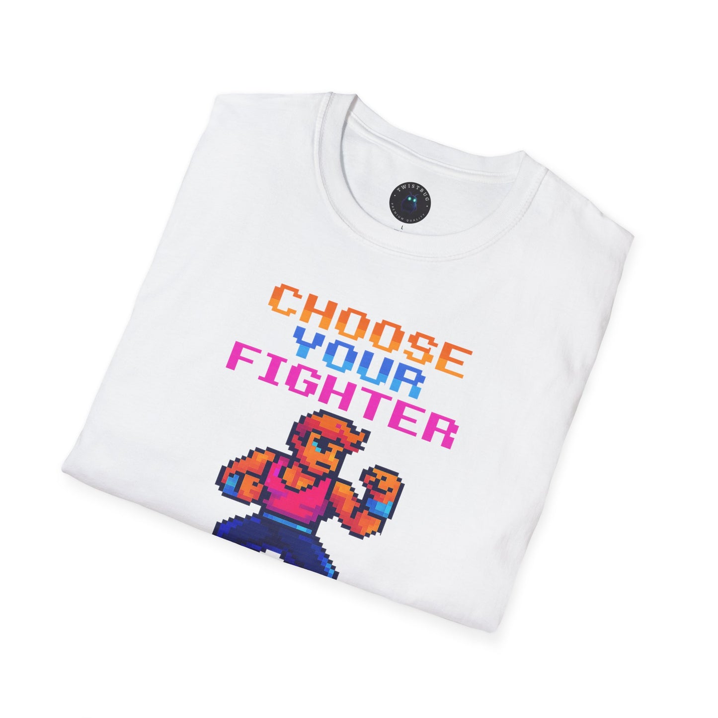 Choose Your Fighter Retro Pixel  Graphic Tee