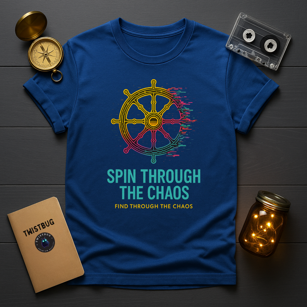 Royal tee with glitch wheel design