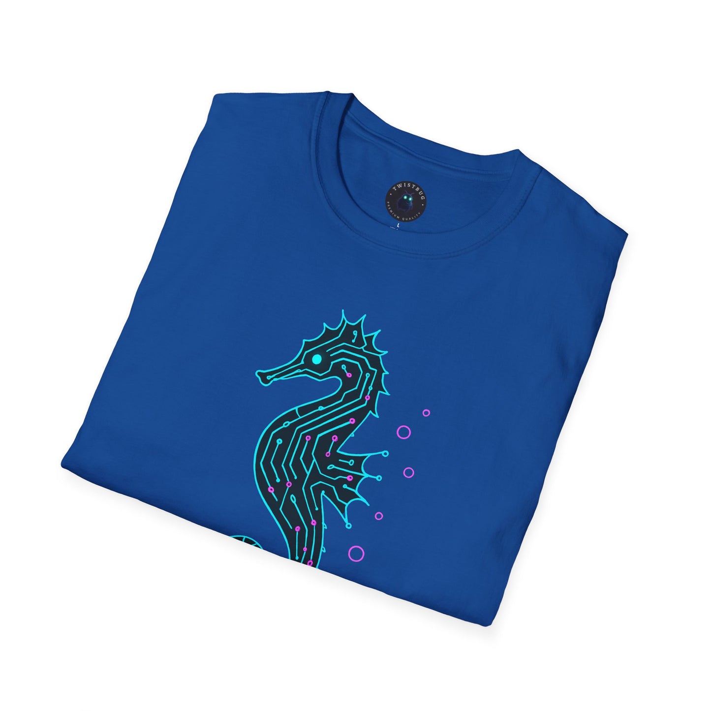 Cyber Seahorse T-Shirt | Futuristic Ocean Design