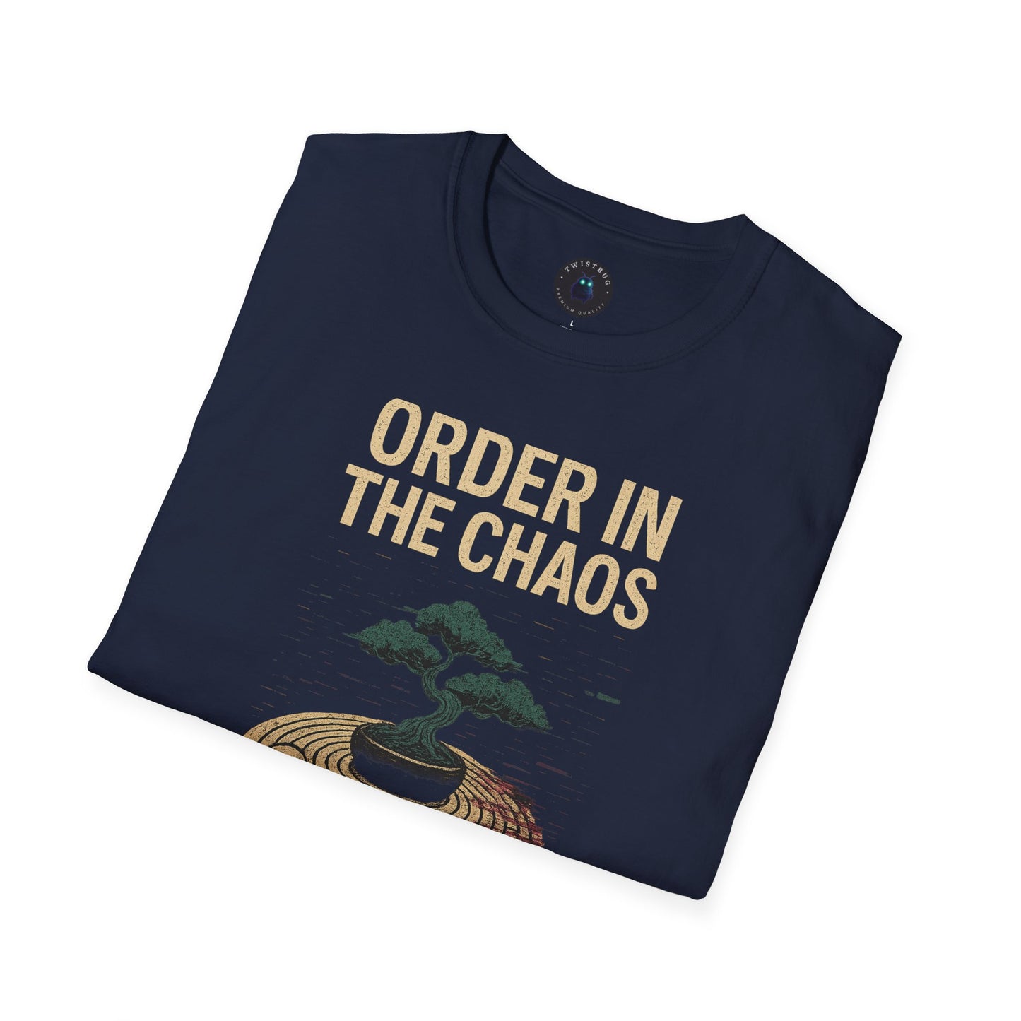 Order in the Chaos T-Shirt – Bonsai Zen Glitch Retro Tee