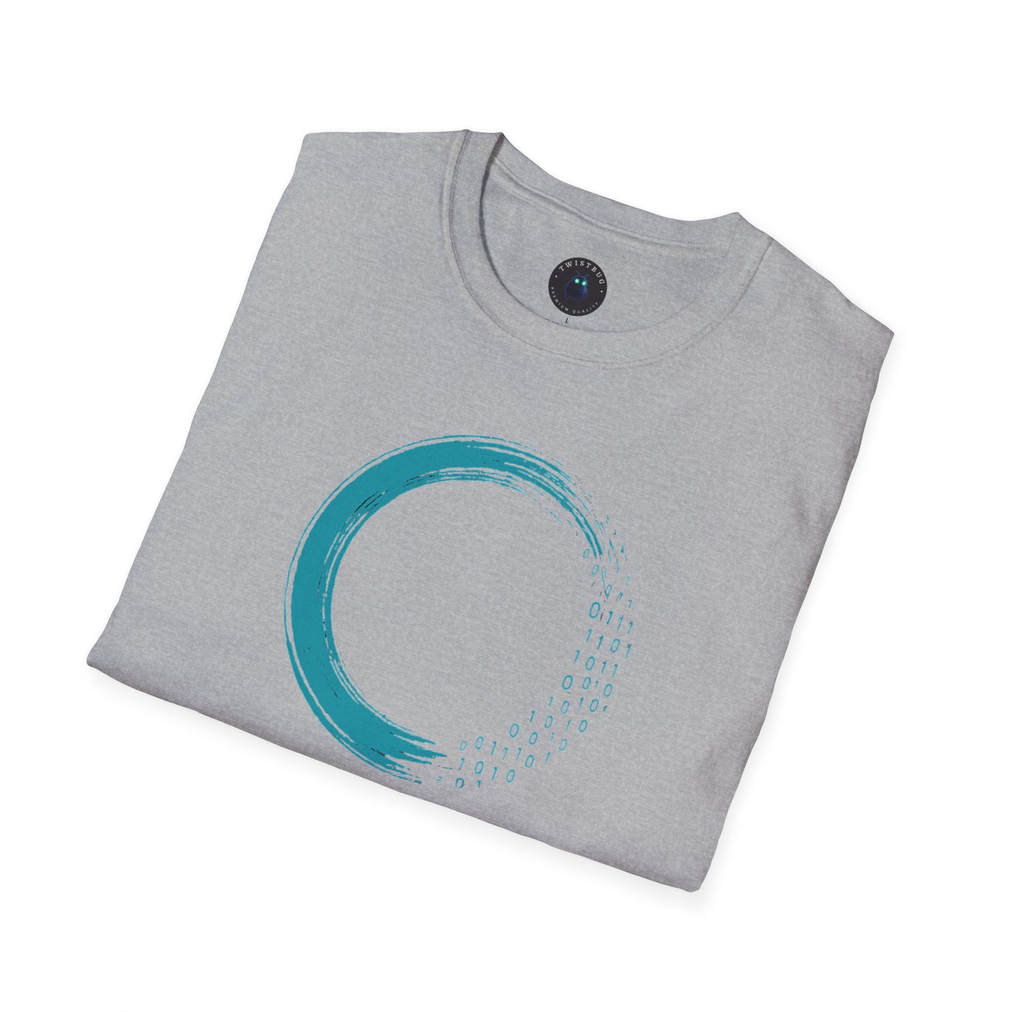 Code of Calm Tee – Zen Enso for Coders, Binary Mindfulness Shirt