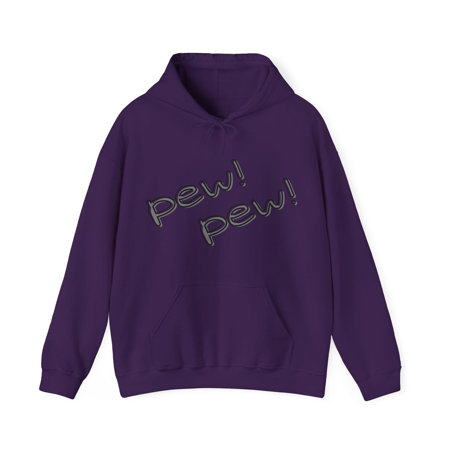 Unisex Hooded Sweatshirt - Funny Cat 'PEW PEW!' & 'FREEZE!' Design