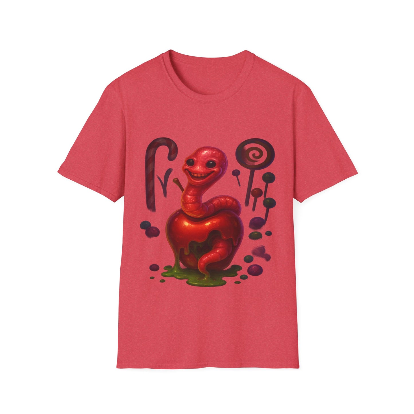 Whimsical Candy Monster Unisex Softstyle T-Shirt - Fun Graphic Tee Adults