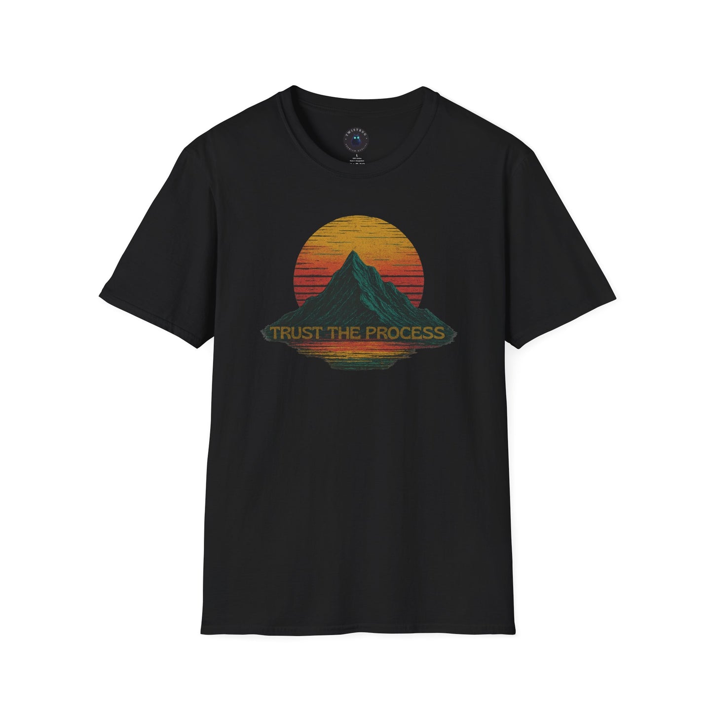 Trust the Process – Retro Mountain Sunset T-Shirt