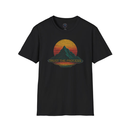 Trust the Process – Retro Mountain Sunset T-Shirt