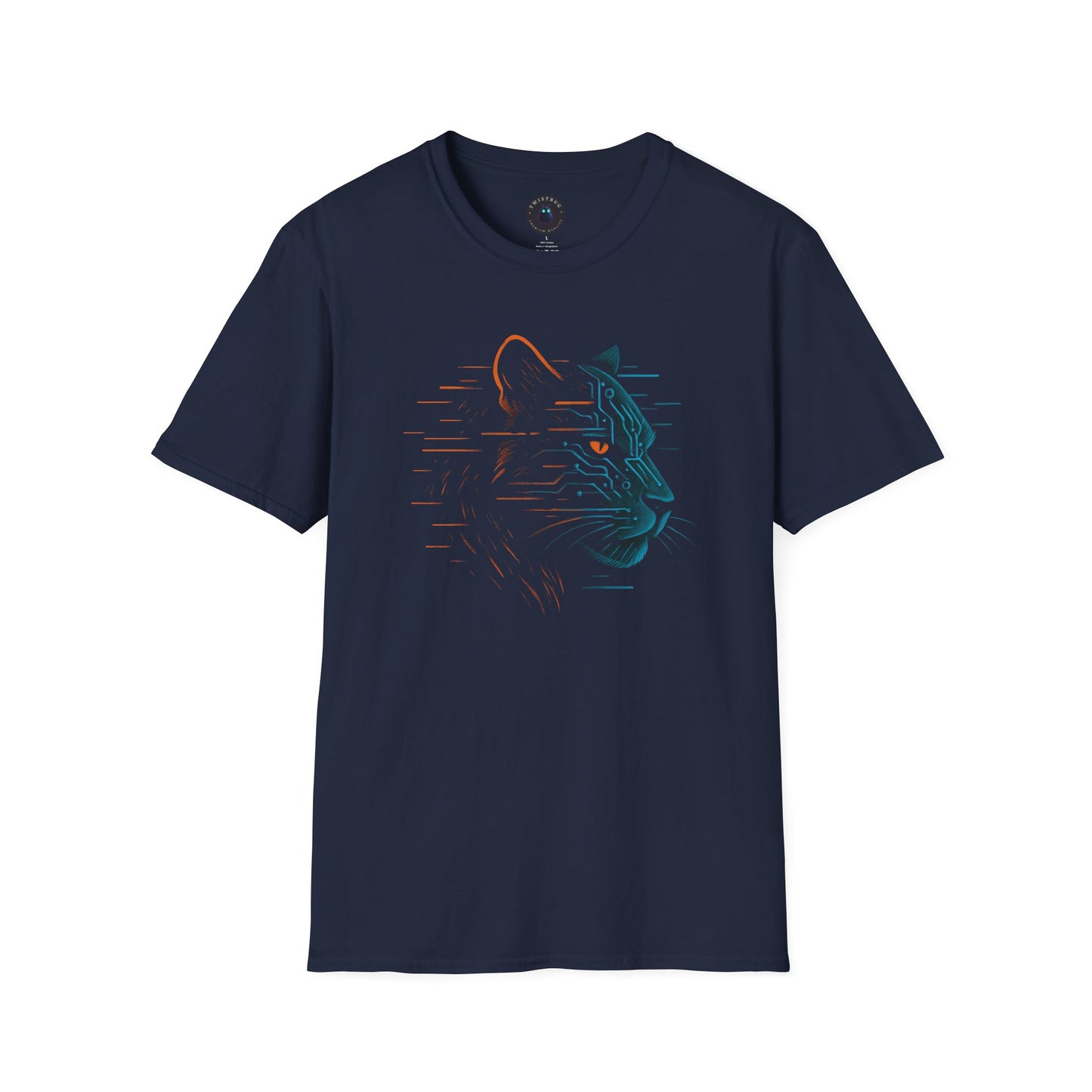 Cyber Lynx T-Shirt | Futuristic Cat Design