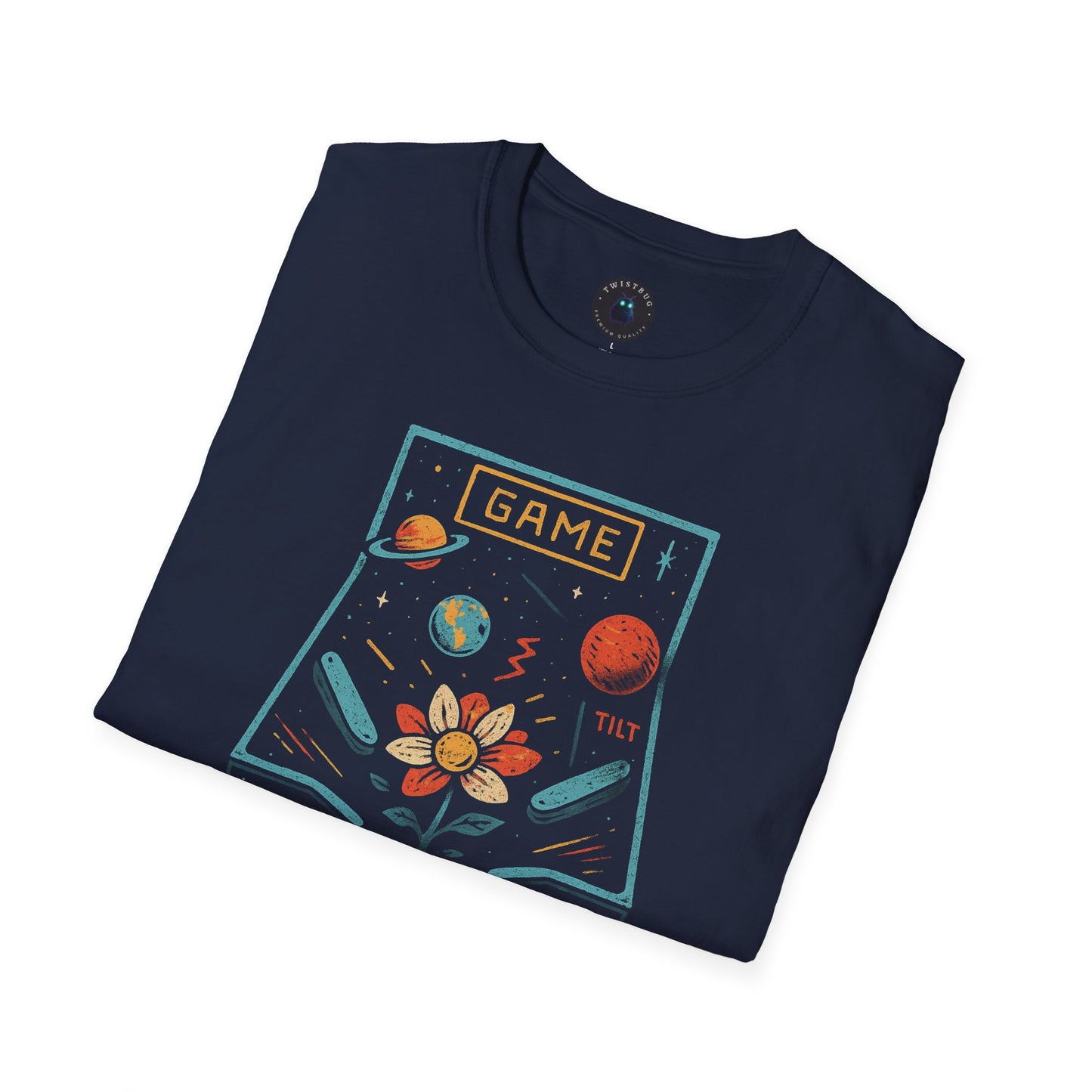 Don’t Tilt Your Soul Retro Pinball T-Shirt | Cosmic Arcade Graphic Tee