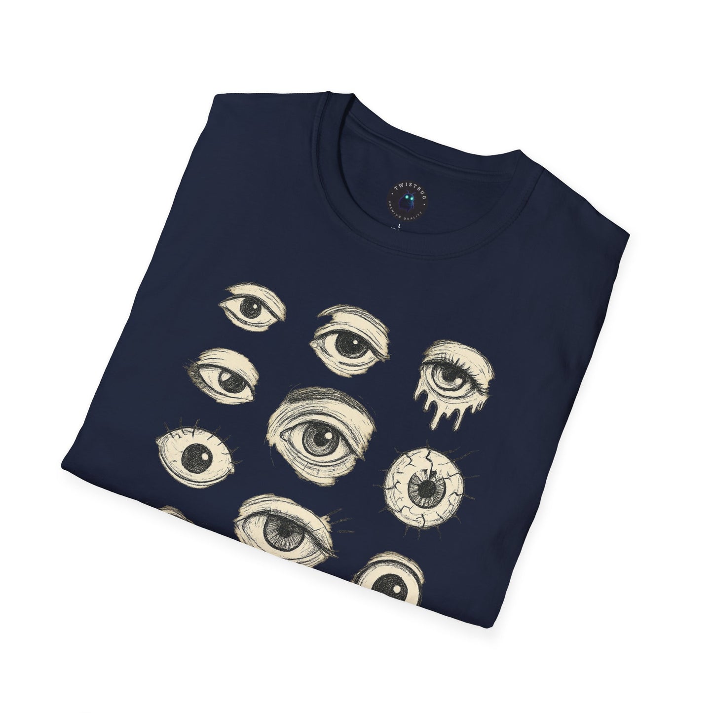 All Eyes Graphic T-Shirt – Surreal Horror Eyeball Sketch Tee