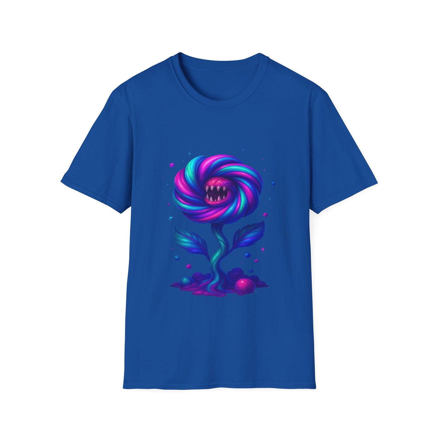 Colorful Floral Monster Unisex Softstyle T-Shirt - Vibrant Graphic Tee for Creative Souls