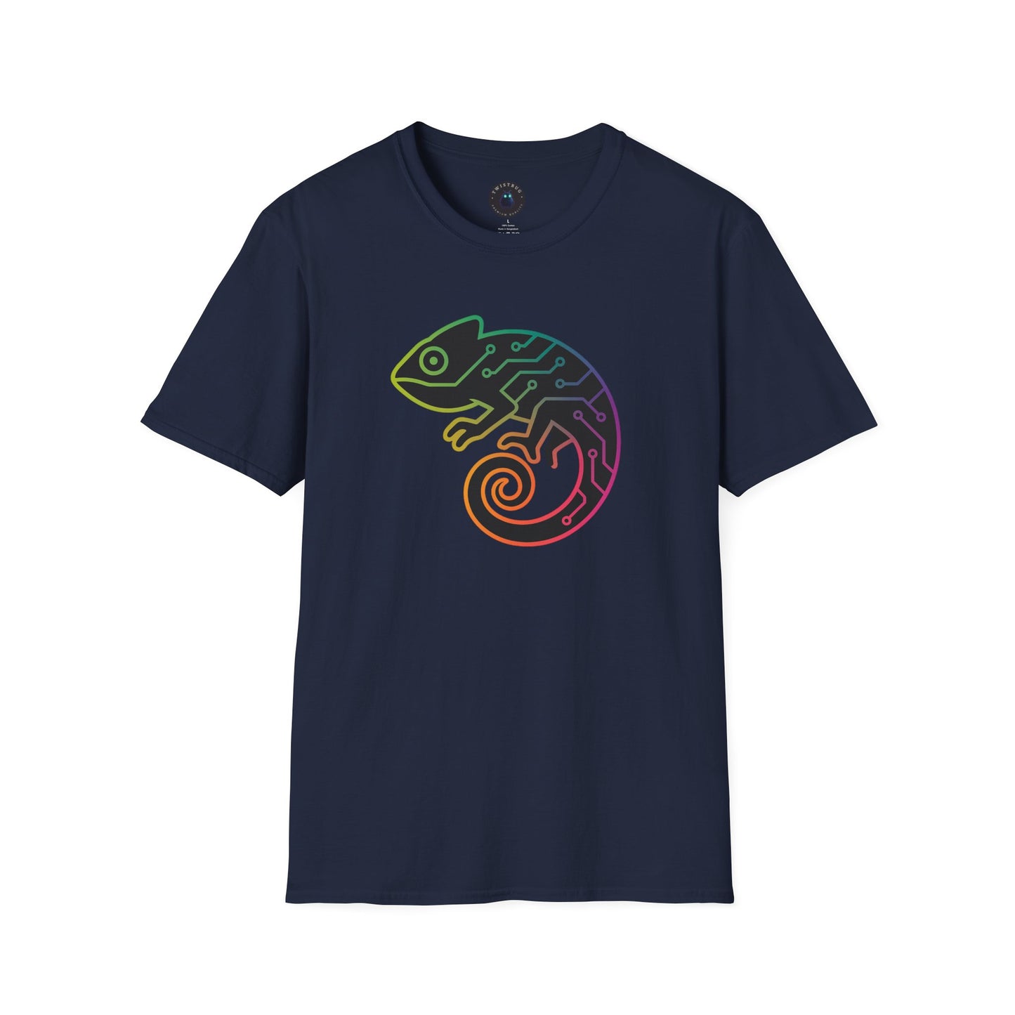Circuit Chameleon T-Shirt | Neon Tech Nature Graphic Tee