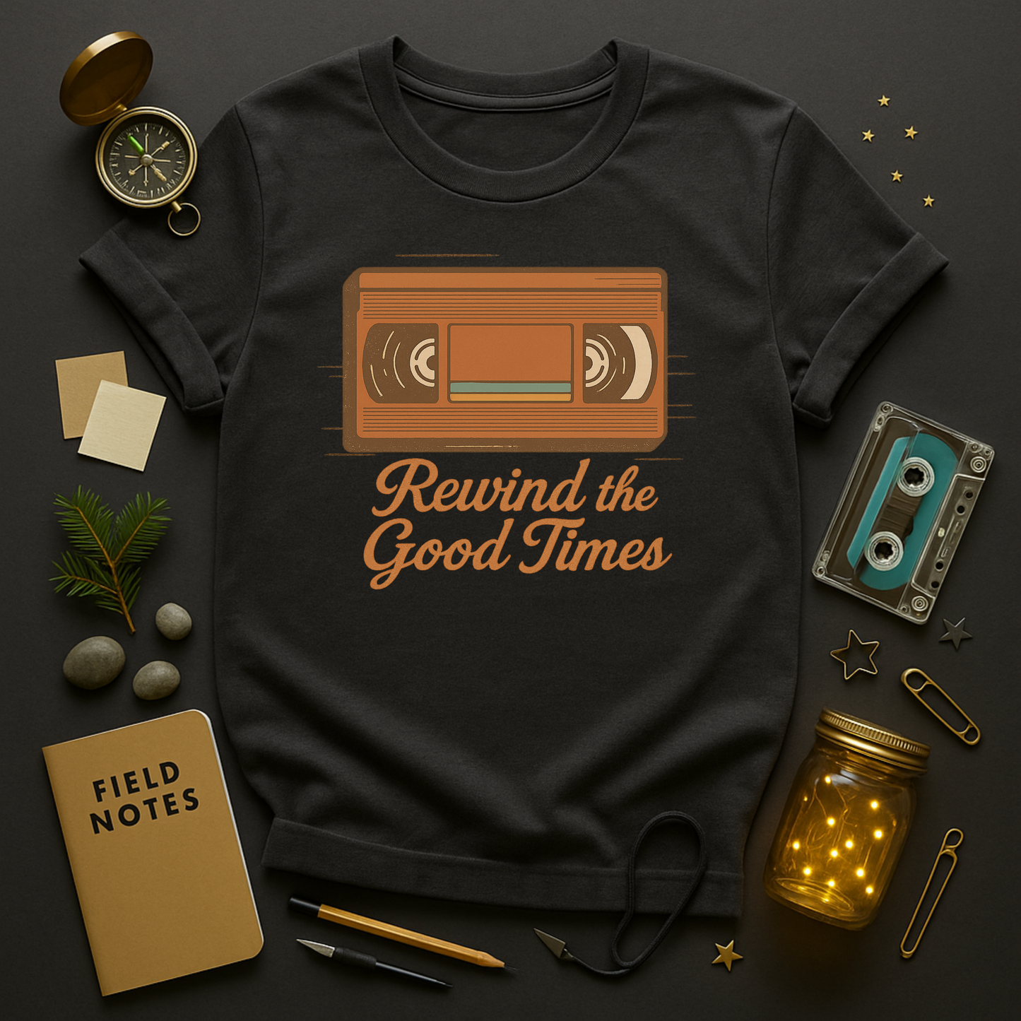Rewind the Good Times VHS T-Shirt | Retro VHS Tee