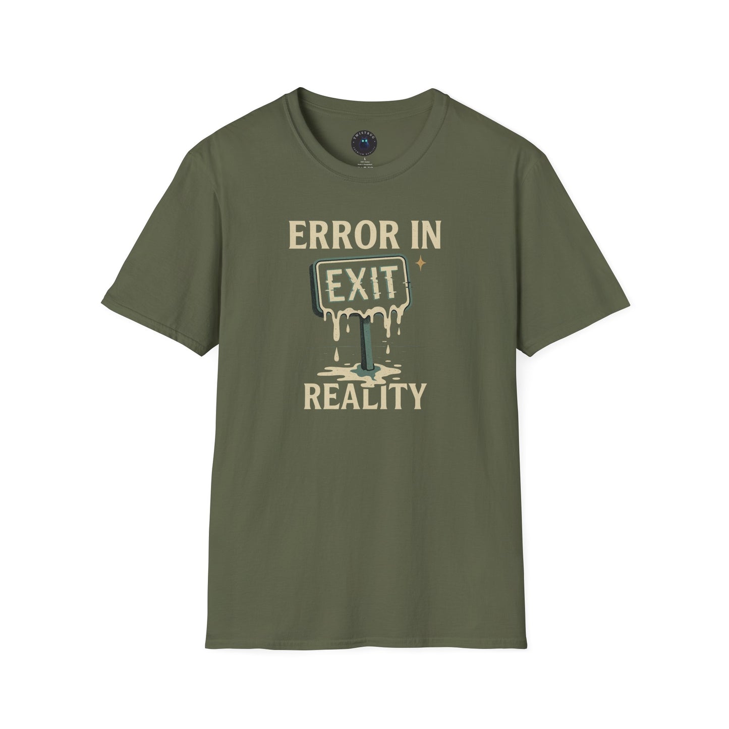 Error in Exit Reality Graphic T-Shirt | Surreal Glitchcore Aesthetic Tee