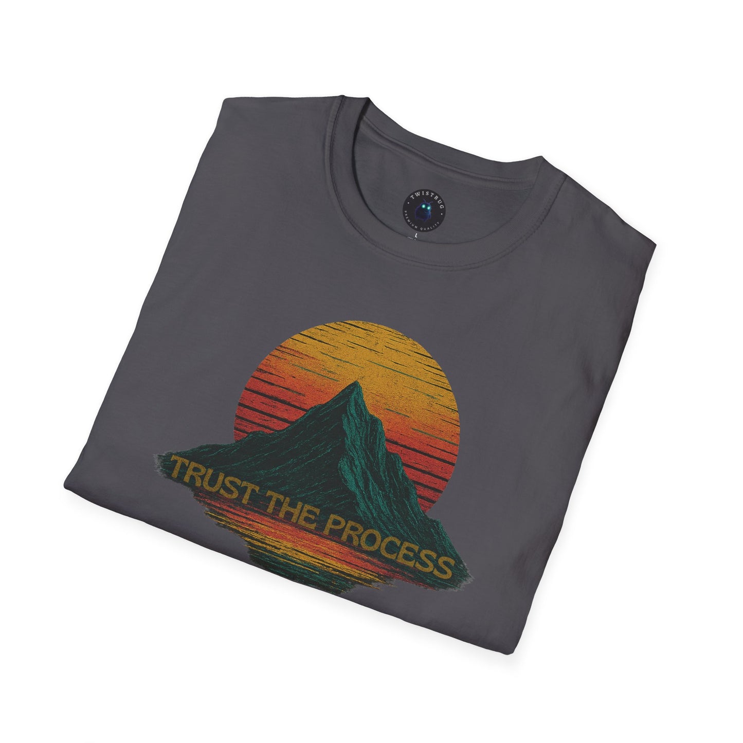 Trust the Process – Retro Mountain Sunset T-Shirt