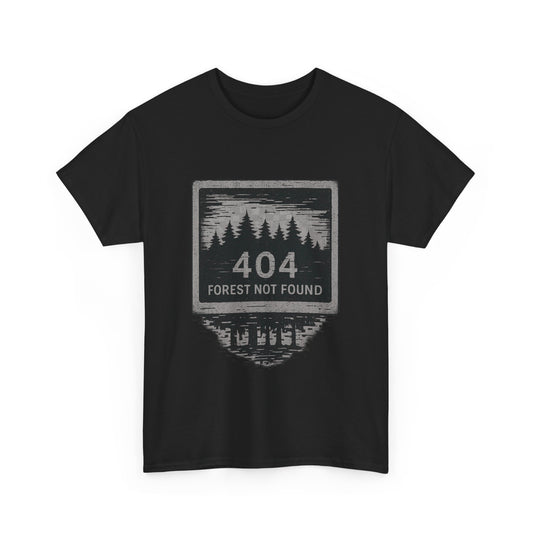 404: Forest Not Found T-Shirt – Eco-Glitch Graphic Tee | Twistbug