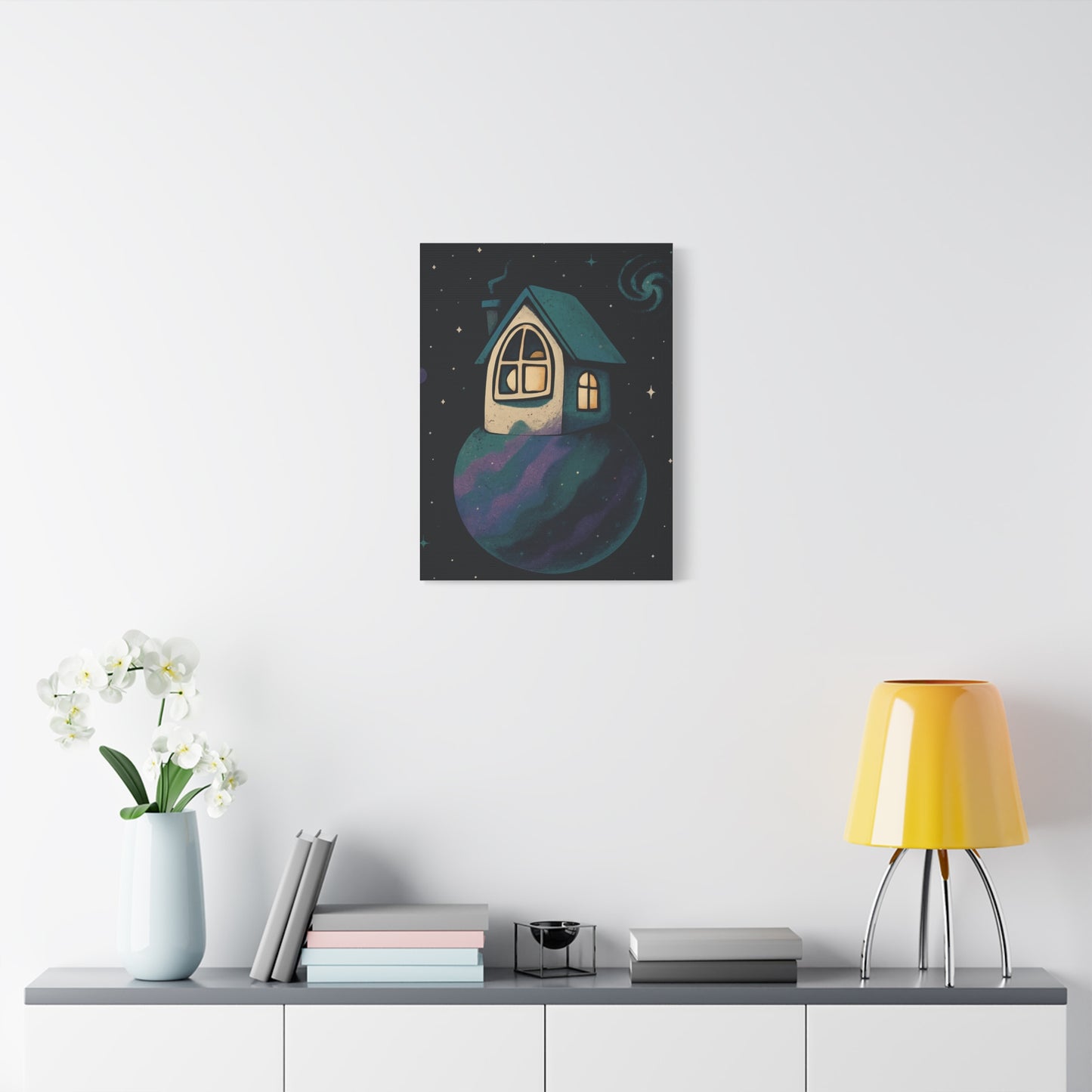 Whimsical Home Canvas Art - Starry Night Wall Decor