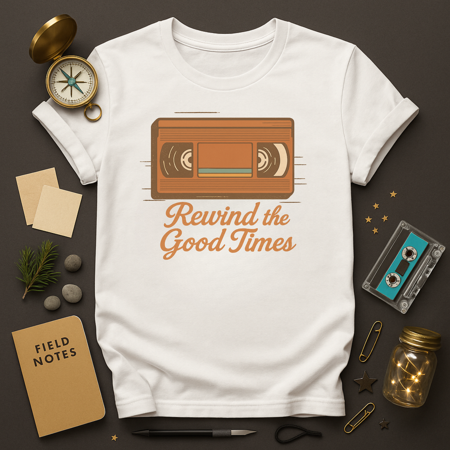 Rewind the Good Times VHS T-Shirt | Retro VHS Tee