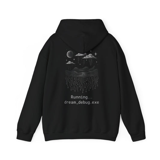 Unisex Heavy Blend™ Hooded Sweatshirt - Debug Your Dreams Graphic Sweatshirt