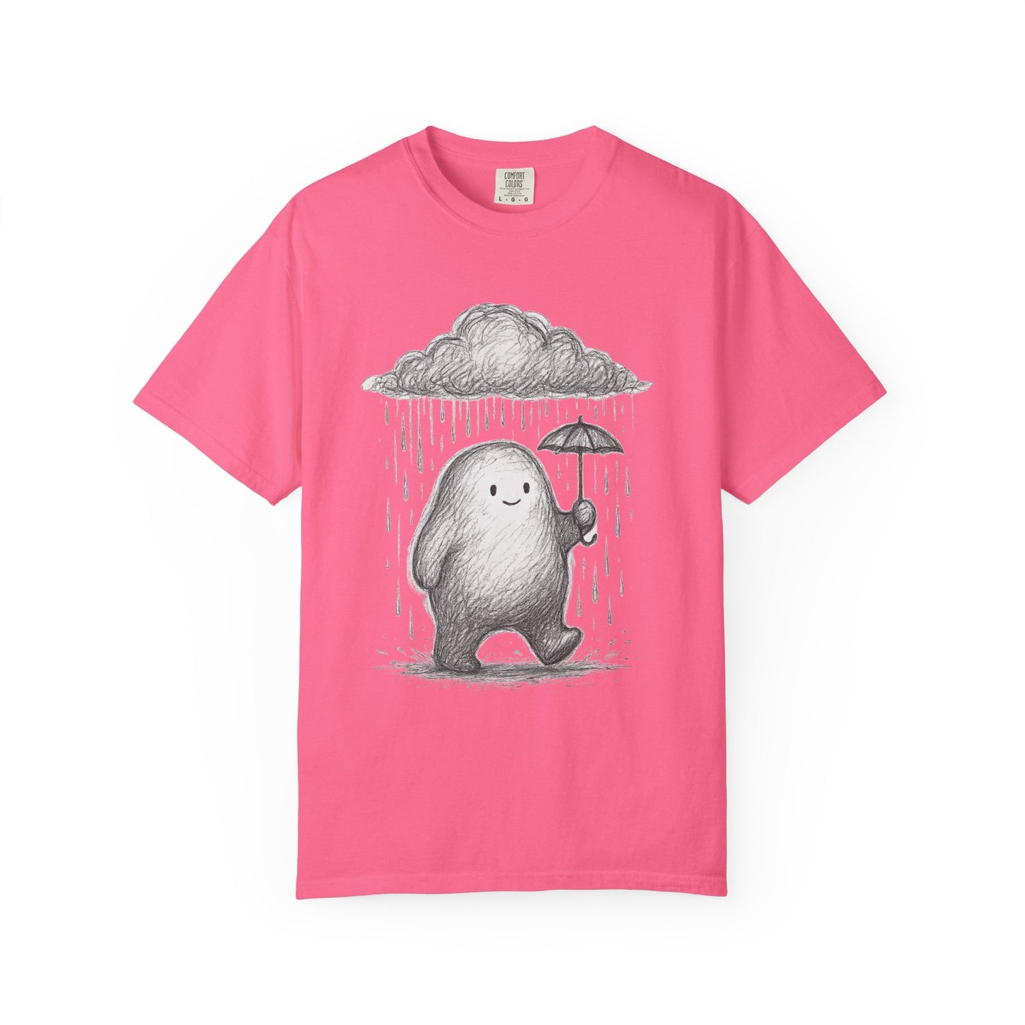 Drizzle Friend T-Shirt – Cute Sad Blob Sketch Graphic Tee | Twistbug