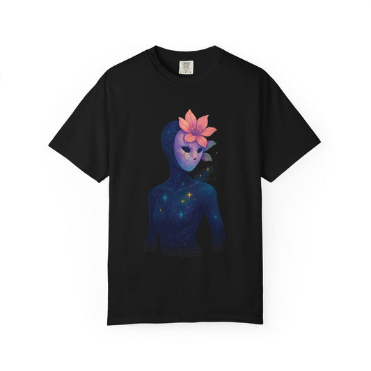 Starseed Bloom T-Shirt – Cosmic Feminine Surreal Graphic Tee | Twistbug