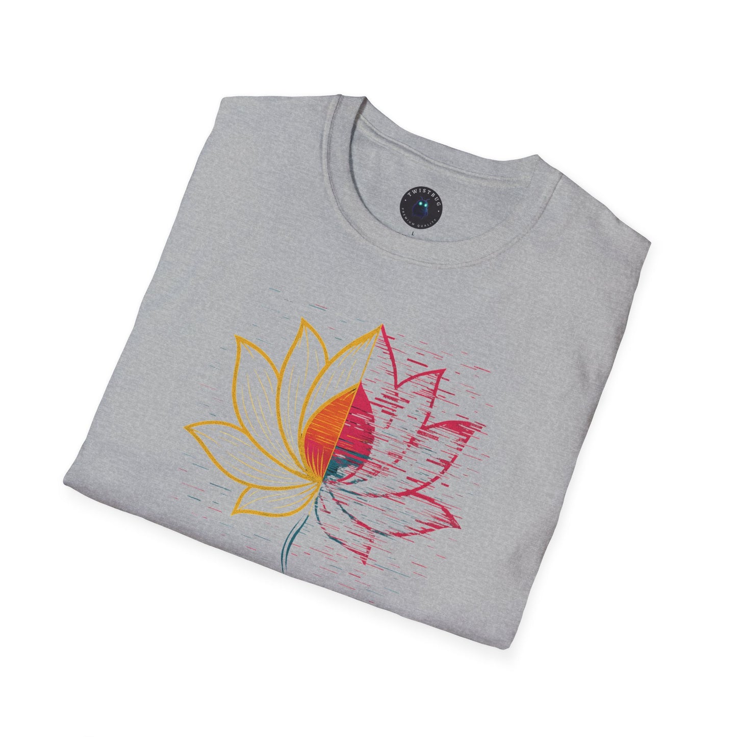 Beauty in Error T-Shirt – Glitch Lotus Mindfulness Tee