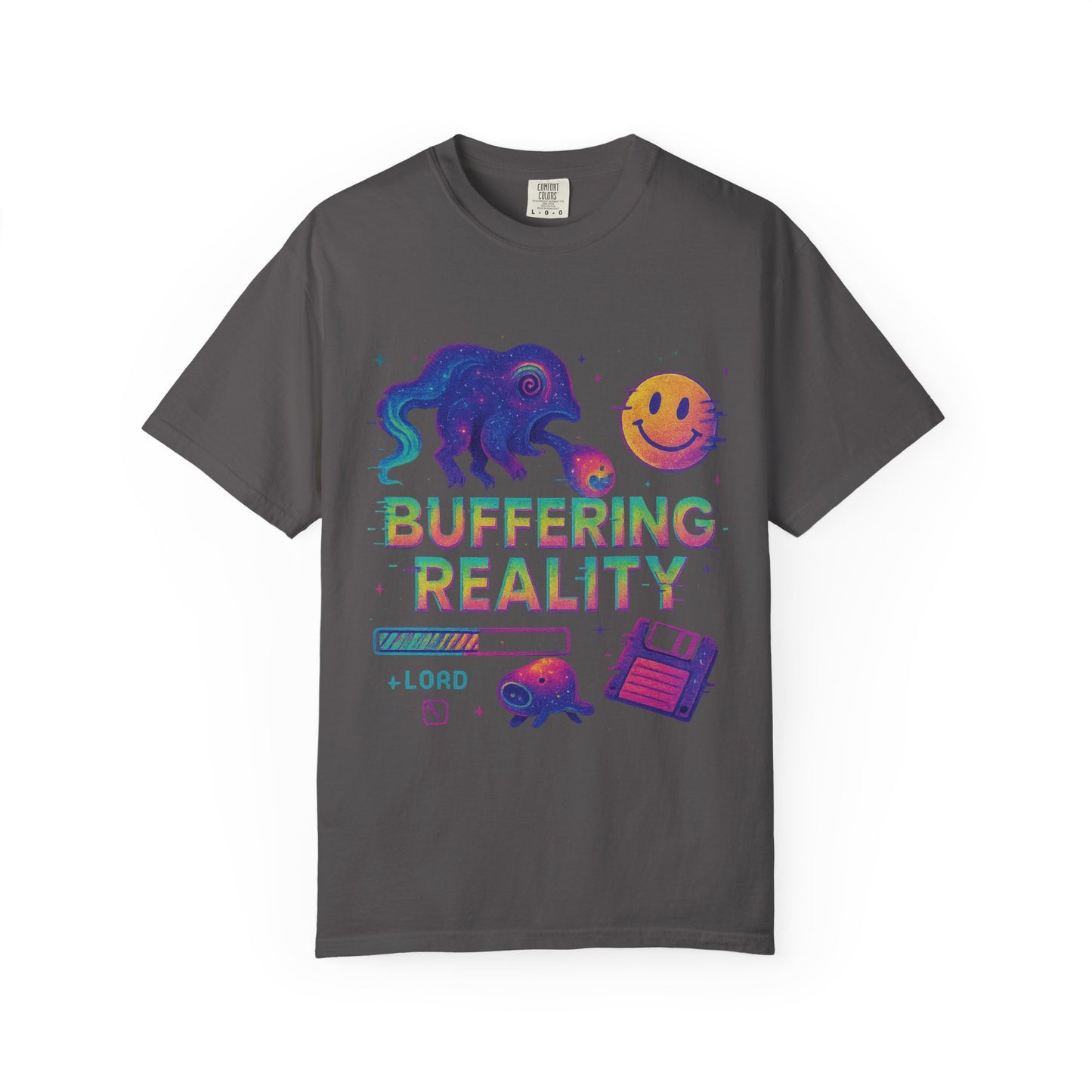 Buffering Reality T-Shirt – Trippy Cosmic Glitchcore Tee | Twistbug