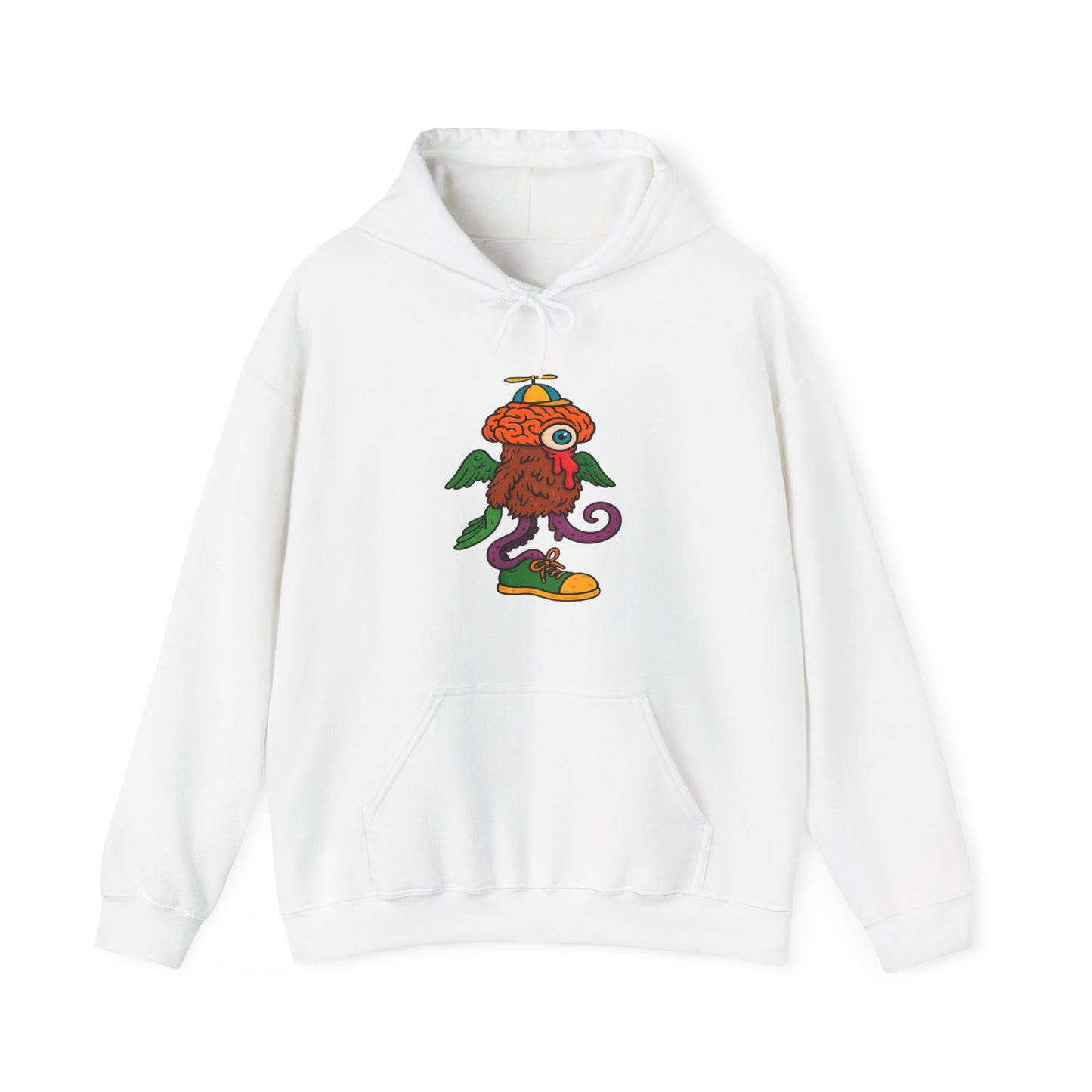 Whimsical Graphic Hoodie - Fun Artful Design, Cozy Unisex Sweatshirt for Everyday, Unique Gift, Casual Wear, Street Style