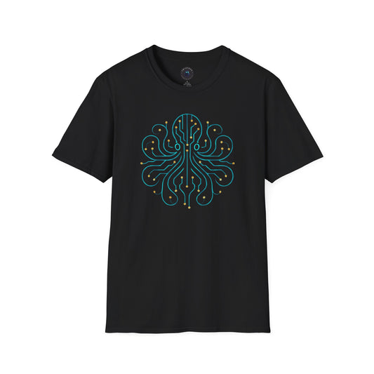 Cyber Octopus T-Shirt | Tech Ocean Design