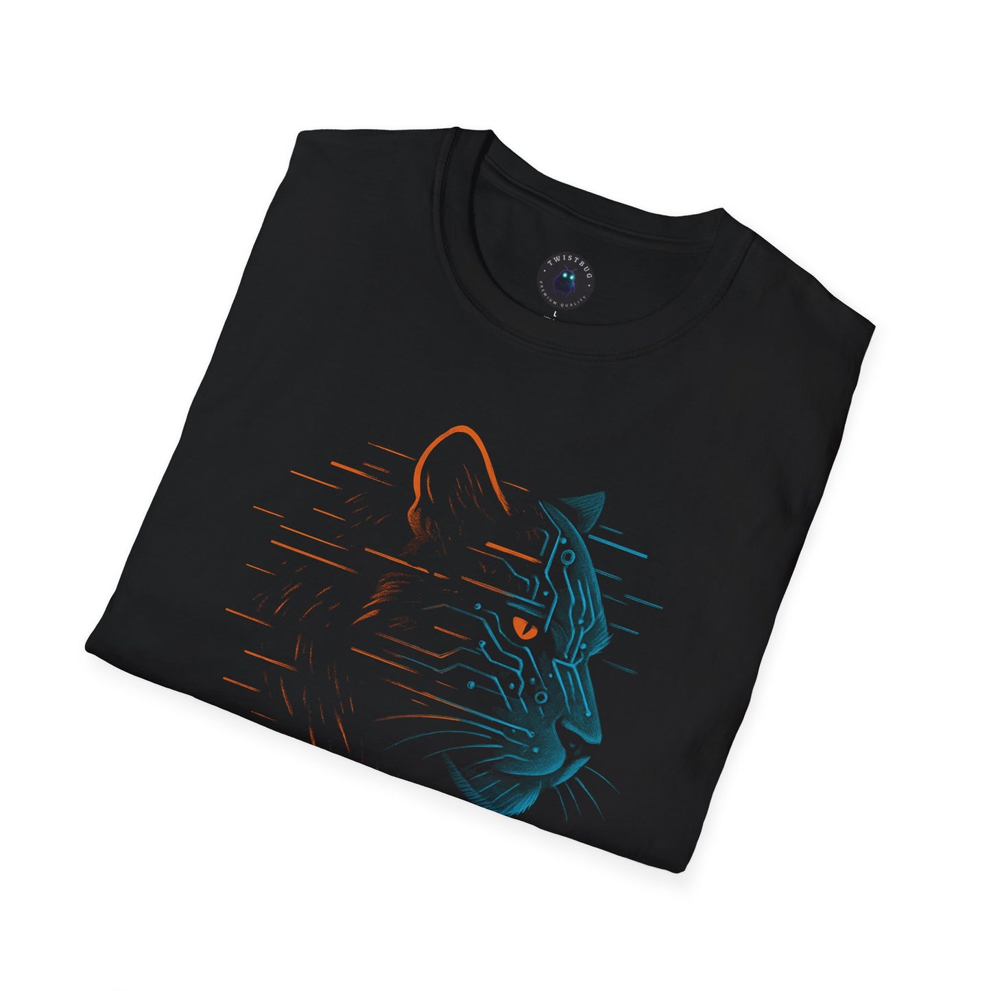 Cyber Lynx T-Shirt | Futuristic Cat Design