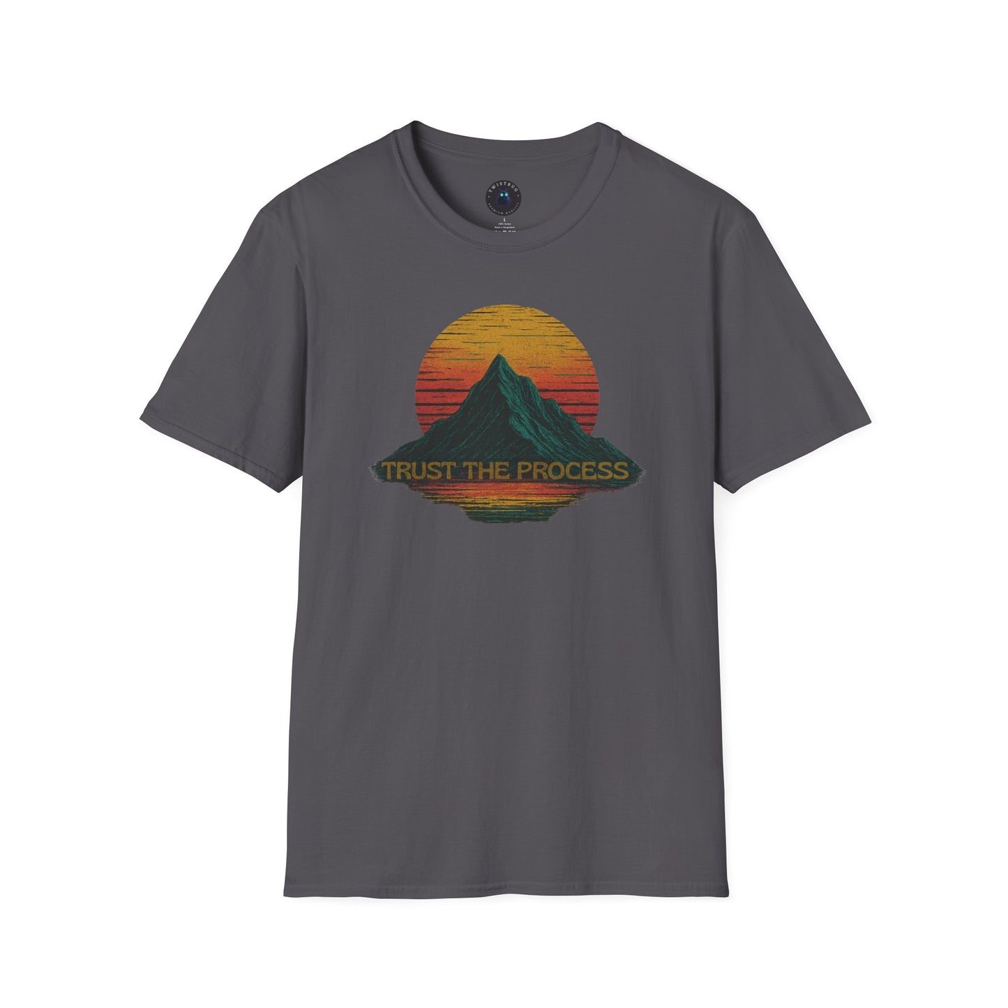 Trust the Process – Retro Mountain Sunset T-Shirt